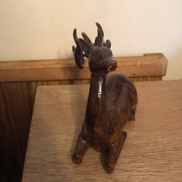 Vintage Wood Deer Figure - Picture 2 of 9